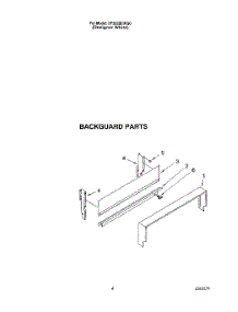 03 - Backguard parts for Whirlpool Range SF305BEWQ0 from AppliancePartsPros.com