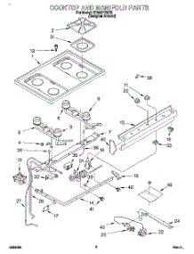 04 - Cooktop And Manifold, Literature parts for Whirlpool Range SF330PEWZ0 from AppliancePartsPros.com