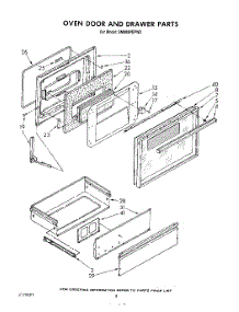 06 - Oven Door And Drawer parts for Whirlpool Range SM988PEPW2 from AppliancePartsPros.com