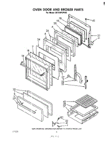 05 - Oven Door And Broiler parts for Whirlpool Range SF310PSPW0 from AppliancePartsPros.com