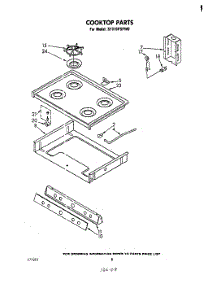 06 - Cook Top parts for Whirlpool Range SF310PSPW0 from AppliancePartsPros.com