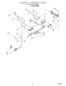 02 - Cooktop Burner parts for Whirlpool Range SF310PEAQ4 from AppliancePartsPros.com