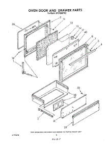 06 - Oven Door And Drawer parts for Whirlpool Range SF375BEPW2 from AppliancePartsPros.com