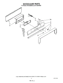 04 - Backguard parts for Whirlpool Range SF3300ERW2 from AppliancePartsPros.com