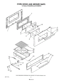 05 - Oven Door And Broiler parts for Whirlpool Range SF3300ERW2 from AppliancePartsPros.com