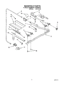 02 - Manifold parts for Whirlpool Range SF3000EYW1 from AppliancePartsPros.com