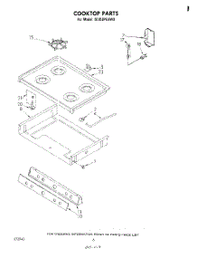 04 - Cooktop parts for Whirlpool Range SE950PEKW0 from AppliancePartsPros.com