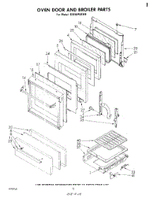 08 - Oven Door And Broiler parts for Whirlpool Range SE950PEKW0 from AppliancePartsPros.com