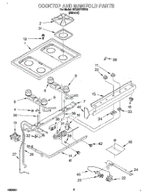 03 - Cooktop And Manifold, Literature parts for Whirlpool Range SF330PEWN8 from AppliancePartsPros.com