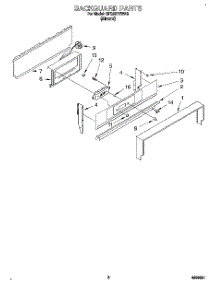 05 - Backguard parts for Whirlpool Range SF330PEWN8 from AppliancePartsPros.com