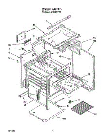 05 - Oven parts for Whirlpool Range SF302BSYW0 from AppliancePartsPros.com