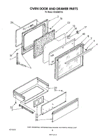 06 - Oven Door And Drawer parts for Whirlpool Range SS363BETT0 from AppliancePartsPros.com