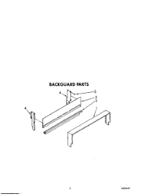 03 - Backguard parts for Whirlpool Range SF302BSRW6 from AppliancePartsPros.com