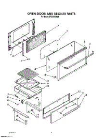 04 - Oven Door And Broiler parts for Whirlpool Range SF302BSRW6 from AppliancePartsPros.com