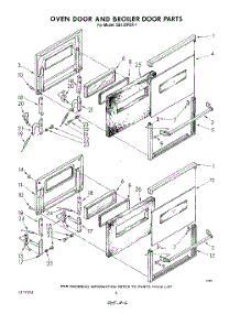 05 - Oven Door And Broiler Door , Literature parts for Whirlpool Oven SB130PER1 from AppliancePartsPros.com