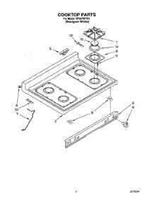 02 - Cooktop parts for Whirlpool Range SF387PEYQ1 from AppliancePartsPros.com