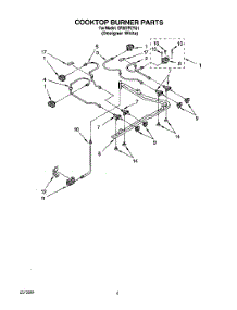 03 - Cooktop Burner parts for Whirlpool Range SF387PEYQ1 from AppliancePartsPros.com