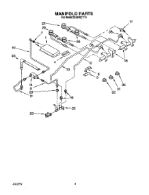 04 - Manifold parts for Whirlpool Range SS363BETT3 from AppliancePartsPros.com