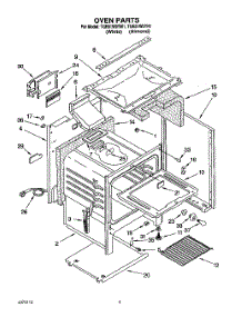 04 - Oven parts for Whirlpool Range TGR51W0YW1 from AppliancePartsPros.com