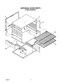 03 - Internal Oven parts for Whirlpool Range SF3000ERN6 from AppliancePartsPros.com