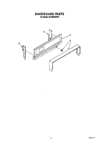 04 - Backguard parts for Whirlpool Range SF3000ERN6 from AppliancePartsPros.com