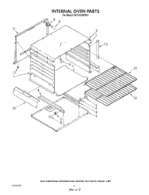 03 - Internal Oven parts for Whirlpool Range SF3100SRW5 from AppliancePartsPros.com