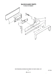 04 - Backguard parts for Whirlpool Range SF3100SRW5 from AppliancePartsPros.com