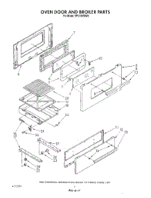 05 - Oven Door And Broiler parts for Whirlpool Range SF3100SRW5 from AppliancePartsPros.com