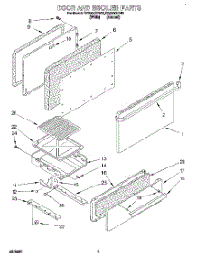 03 - Door And Broiler parts for Whirlpool Range SF3000SYW2 from AppliancePartsPros.com