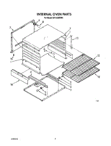 03 - Internal Oven parts for Whirlpool Range SF3100ERW6 from AppliancePartsPros.com