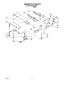 03 - Manifold parts for Whirlpool Range SF376PEWW1 from AppliancePartsPros.com