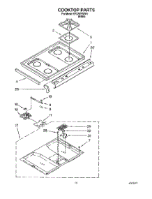 07 - Cooktop parts for Whirlpool Range SF376PEWW1 from AppliancePartsPros.com