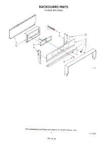 04 - Backguard parts for Whirlpool Range SF3117SRW1 from AppliancePartsPros.com