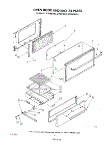 04 - Oven Door And Broiler parts for Whirlpool Range SF305ESRW4 from AppliancePartsPros.com