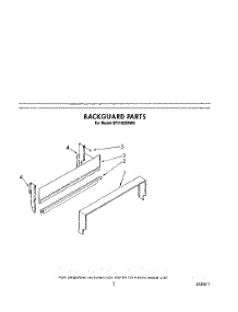 04 - Backguard parts for Whirlpool Range SF0100SRW8 from AppliancePartsPros.com
