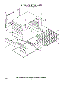 06 - Internal Oven parts for Whirlpool Range SF0100SRW8 from AppliancePartsPros.com