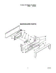 03 - Backguard parts for Whirlpool Range SF312PEWN1 from AppliancePartsPros.com