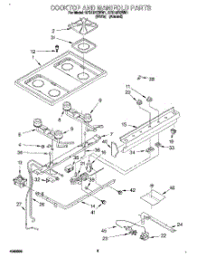 04 - Cooktop And Manifold, Literature parts for Whirlpool Range SF312PEWN1 from AppliancePartsPros.com