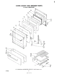 04 - Oven Door And Broiler parts for Whirlpool Range SM958PEKW0 from AppliancePartsPros.com