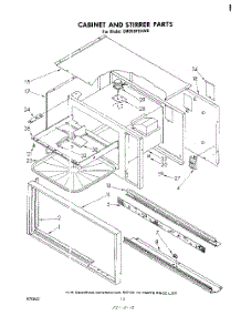 08 - Cabinet And Stirrer parts for Whirlpool Range SM958PEKW0 from AppliancePartsPros.com