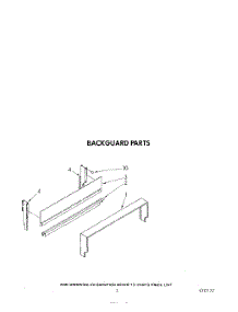 03 - Backguard parts for Whirlpool Range SF300BSRW3 from AppliancePartsPros.com