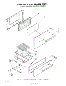 04 - Oven Door And Broiler parts for Whirlpool Range SF3040SRW2 from AppliancePartsPros.com