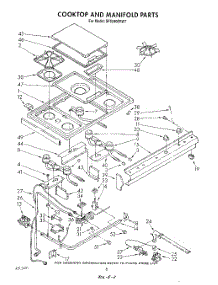 07 - Cook Top And Manifold , Lit / Optional parts for Whirlpool Range SF5340ERW7 from AppliancePartsPros.com