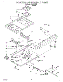 03 - Cooktop And Manifold, Literature parts for Whirlpool Range SF330PEWN4 from AppliancePartsPros.com