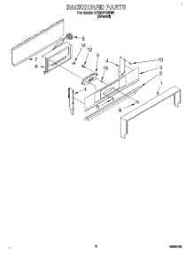 05 - Backguard parts for Whirlpool Range SF330PEWN4 from AppliancePartsPros.com