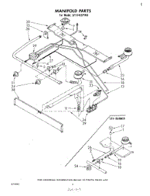 03 - Manifold parts for Whirlpool Range SF5145SPW0 from AppliancePartsPros.com