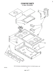 05 - Cooktop parts for Whirlpool Range SF5145SPW0 from AppliancePartsPros.com