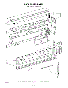 06 - Backguard parts for Whirlpool Range SF5145SPW0 from AppliancePartsPros.com
