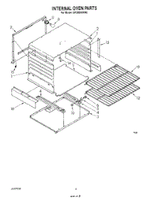 03 - Internal Oven parts for Whirlpool Range SF3300ERW0 from AppliancePartsPros.com