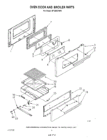 05 - Oven Door And Broiler parts for Whirlpool Range SF3300ERW0 from AppliancePartsPros.com